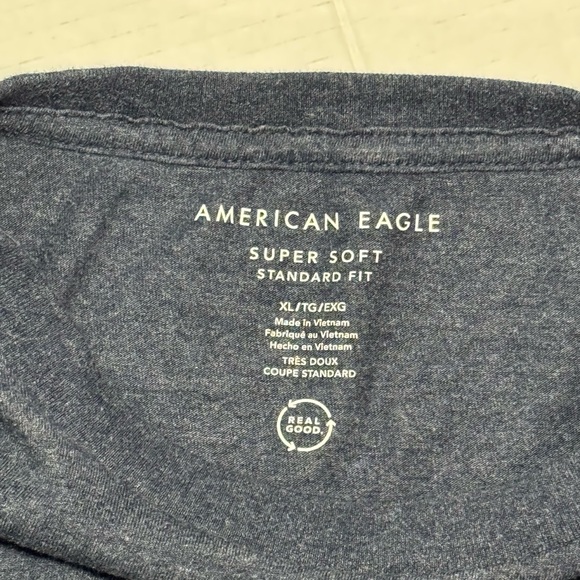 American‎ Eagle Men's XL Super Soft T-Shirt Eagle Logo Gray Heather Tee - Picture 4 of 4